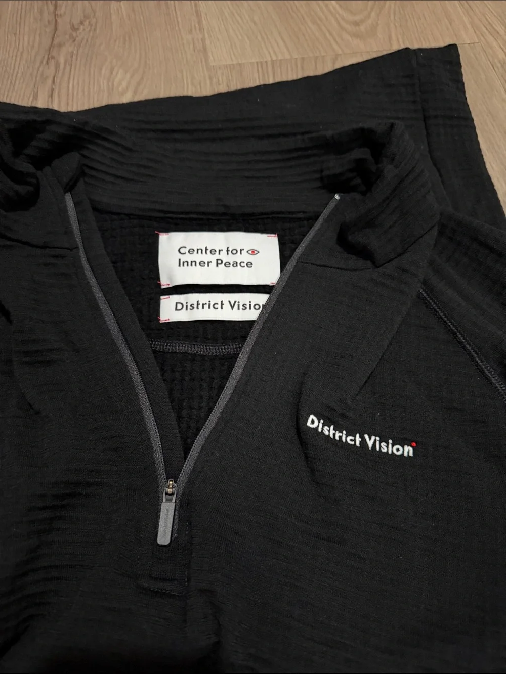 District Vision Half Zip Merino Grid Fleece - Mens Size Large